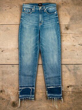 Hudson Zoeey High Rise Straight Crop Jeans Social Grace 27